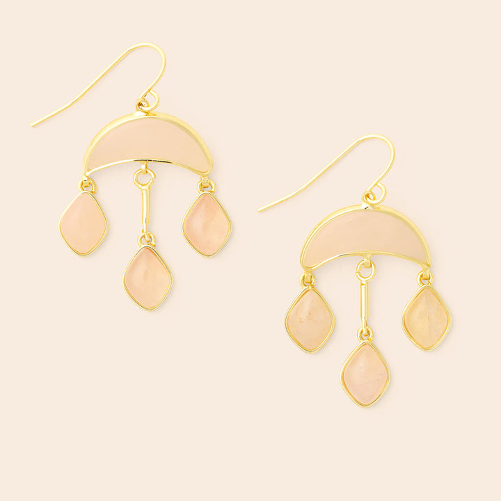Stone Crescent Drop Earring - FINAL SALE