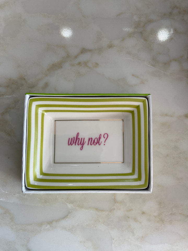Petite Sayings Porcelain Trinket Tray