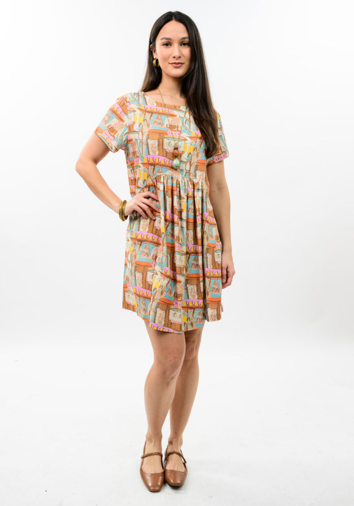 Painted Piazza Babydoll Dress