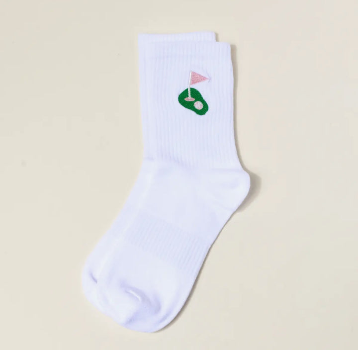 Embroidered Golf Crew Socks