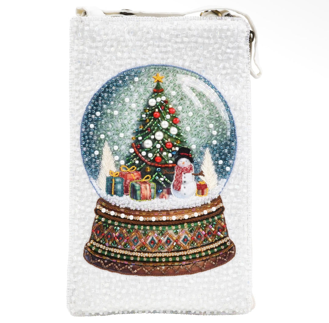 Christmas Snow Globe Beaded Club Bag