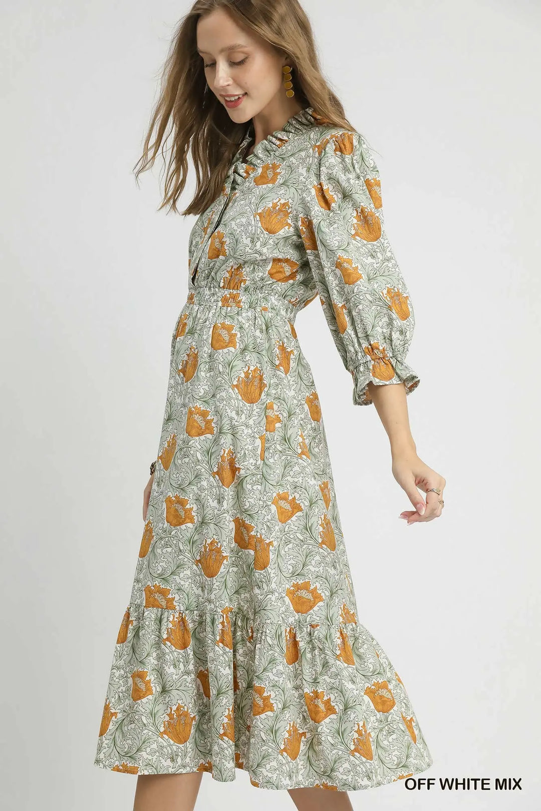 Sunflower Bloom Midi Dress