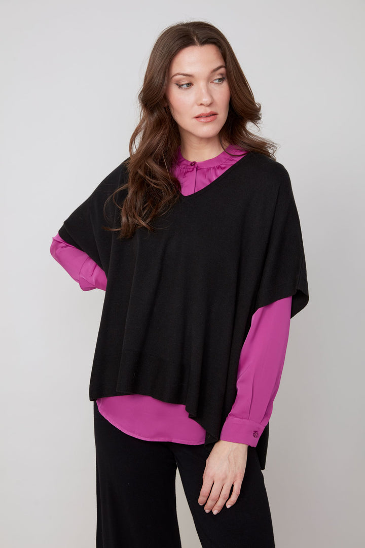 The Noir Winged Knit Top