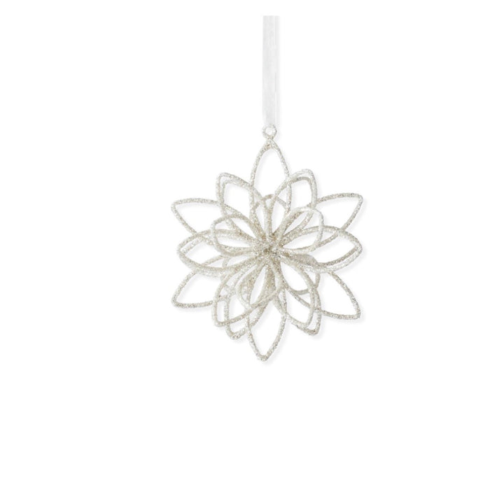 Winter Radiance Glittered Snowflake Ornaments