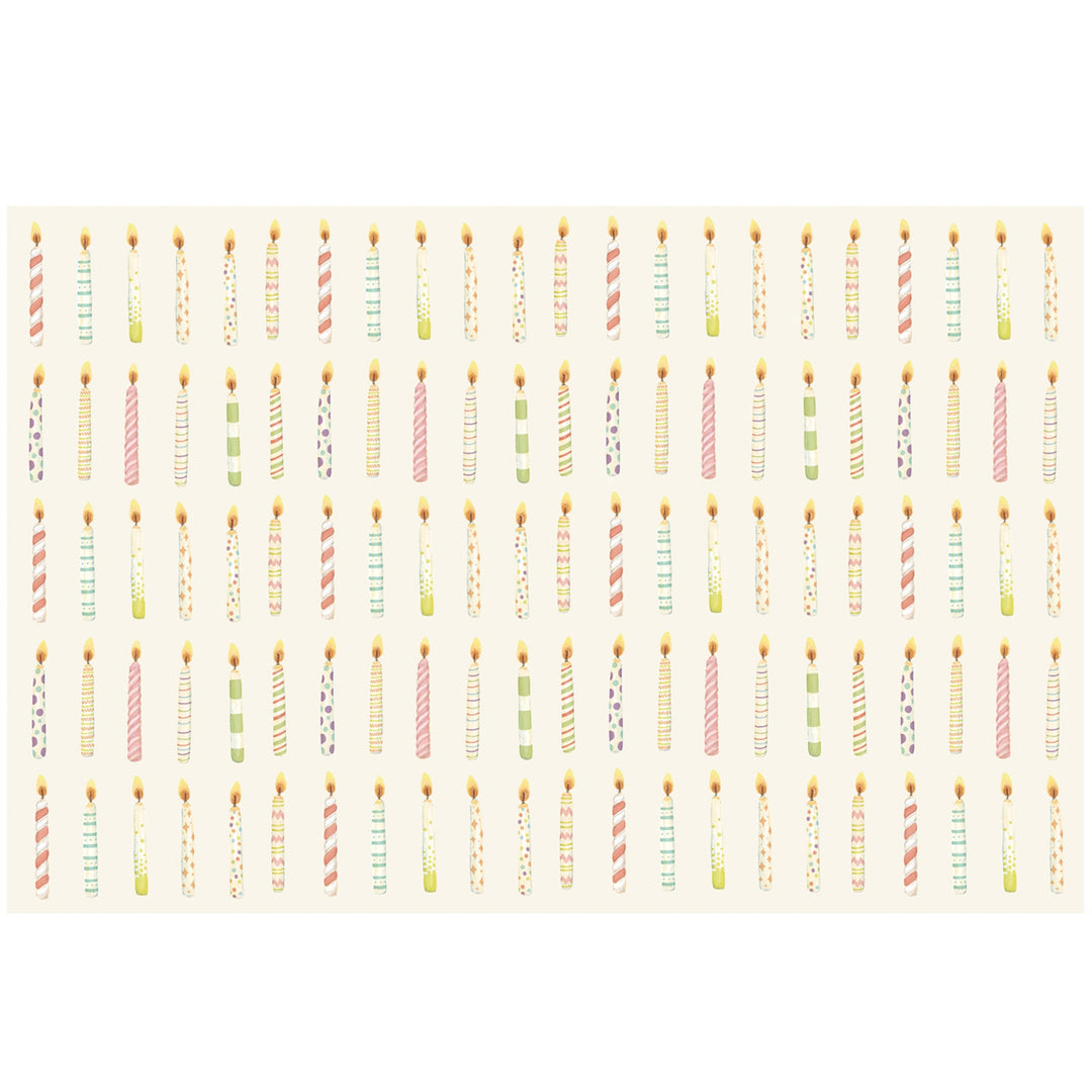 Birthday Candles Paper Placemat Pad