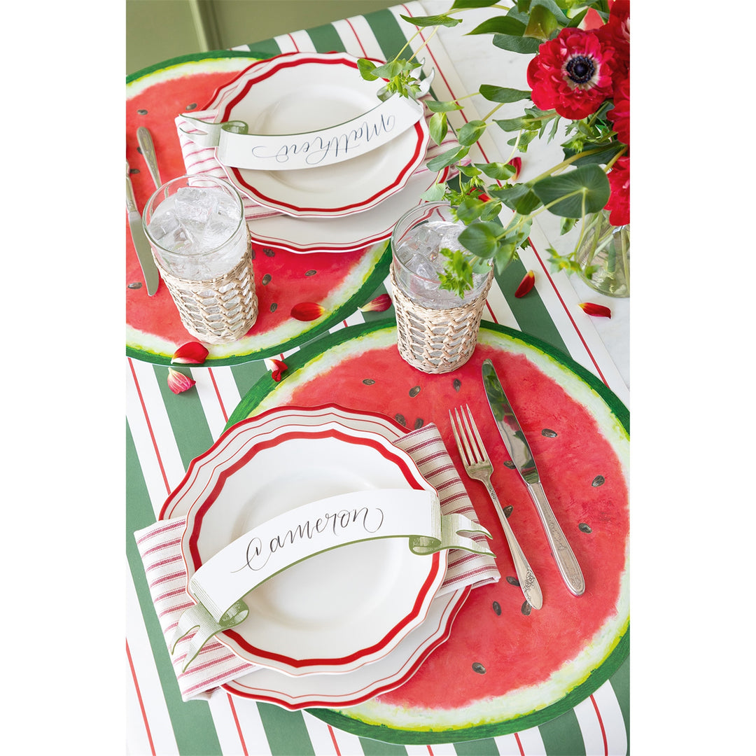 Watermelon Die-Cut Paper Placemats