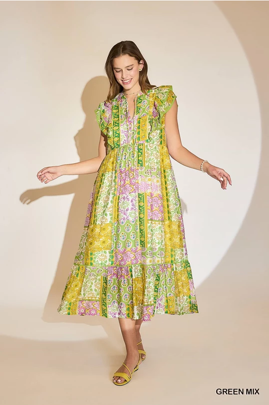 Patch Me Up Midi Dress