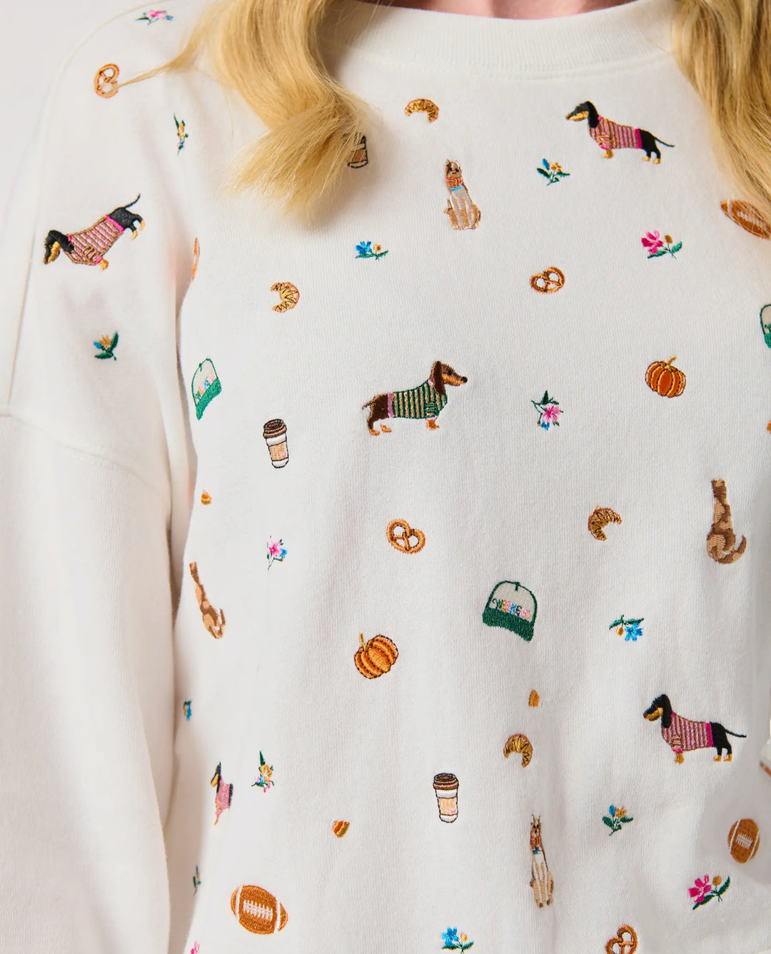 Autumn Errands Embroidered Sweatshirt