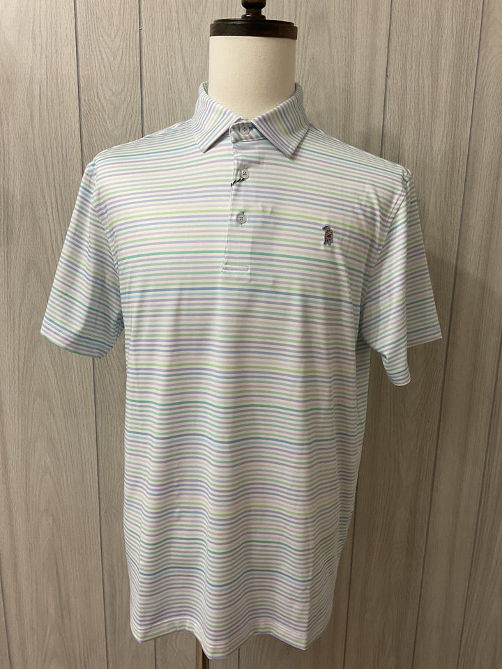 Lake Stripe Performance Polo