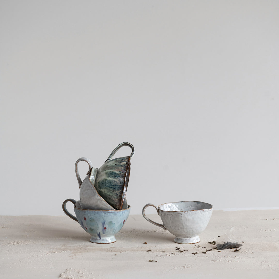 Artisan Footed Stoneware Mug