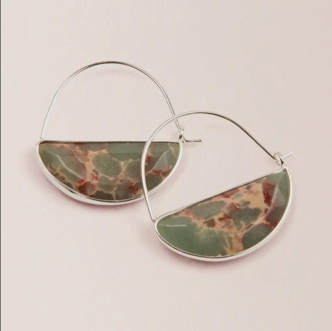 Stone Prism Hoops - FINAL SALE