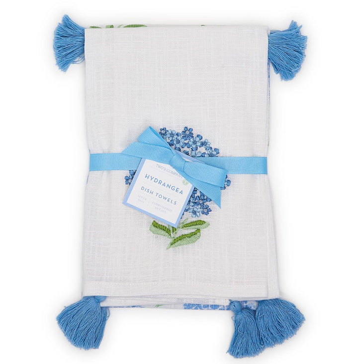 Blue Hydrangea Set of 2 Dish Towels