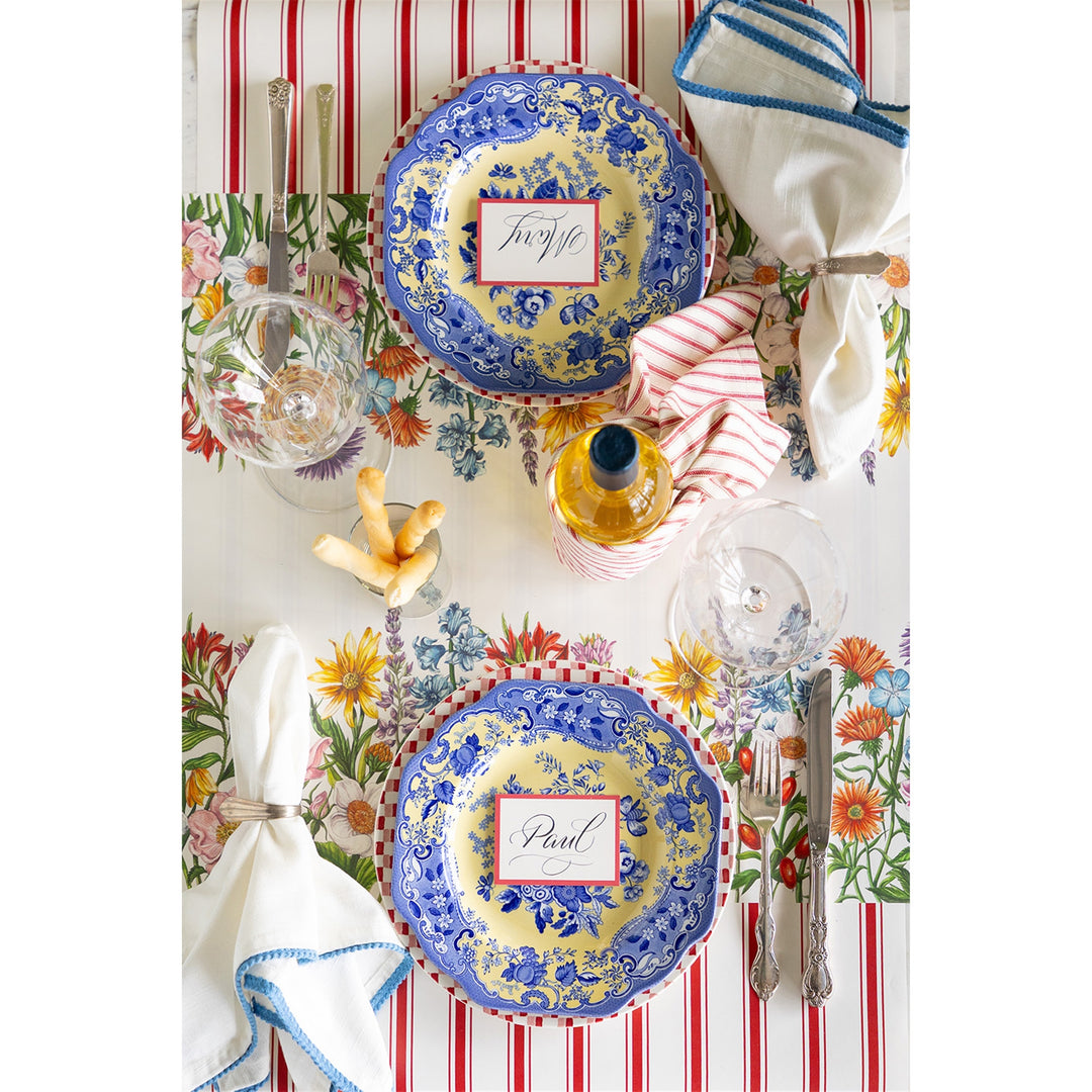 Classic Red Stripe Table Runner