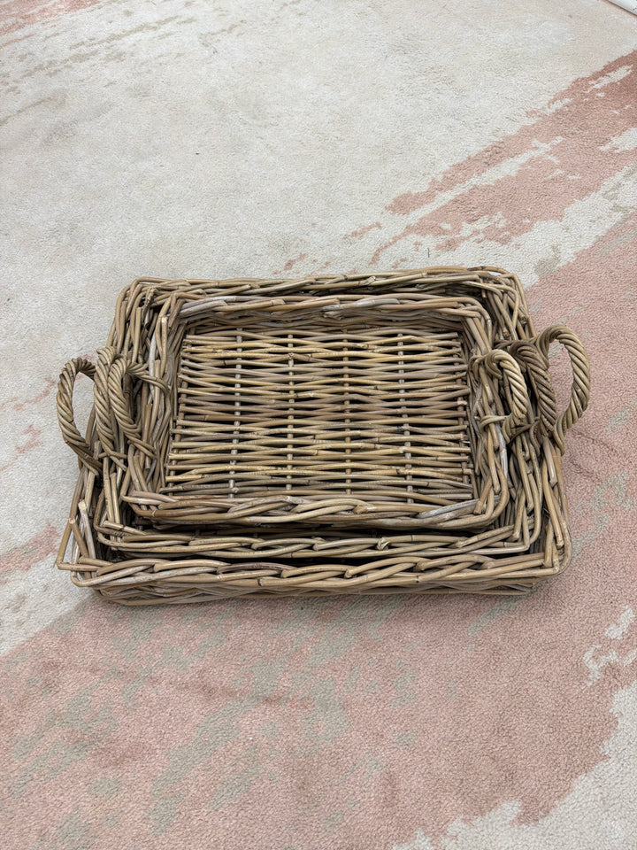 Monterey Rectangular Rattan Trays
