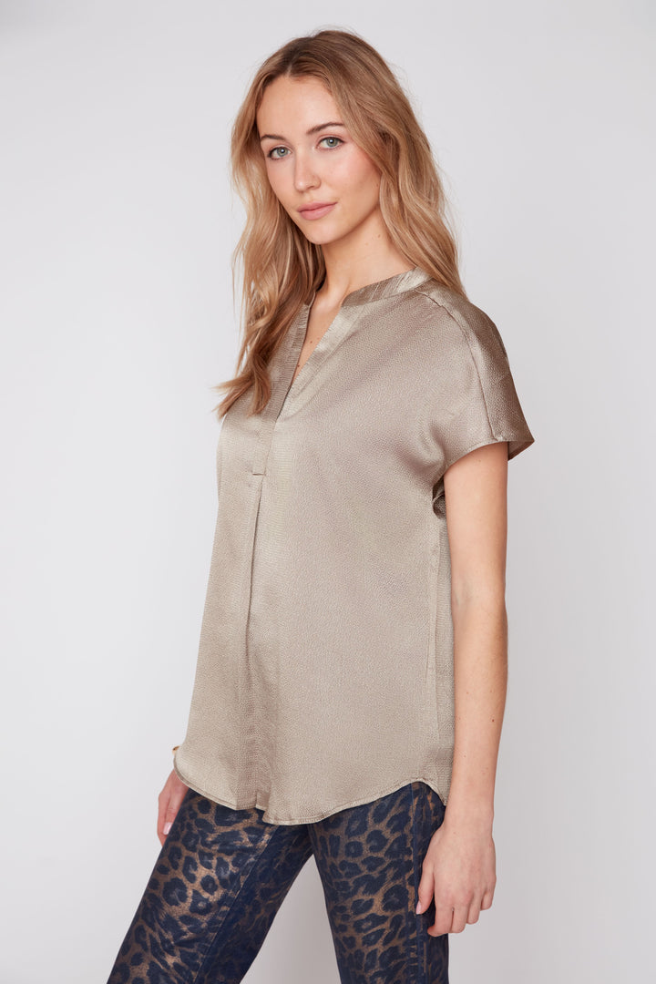 Champagne Hour Satin Blouse