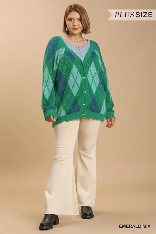 Emerald Green Knit Cardigan