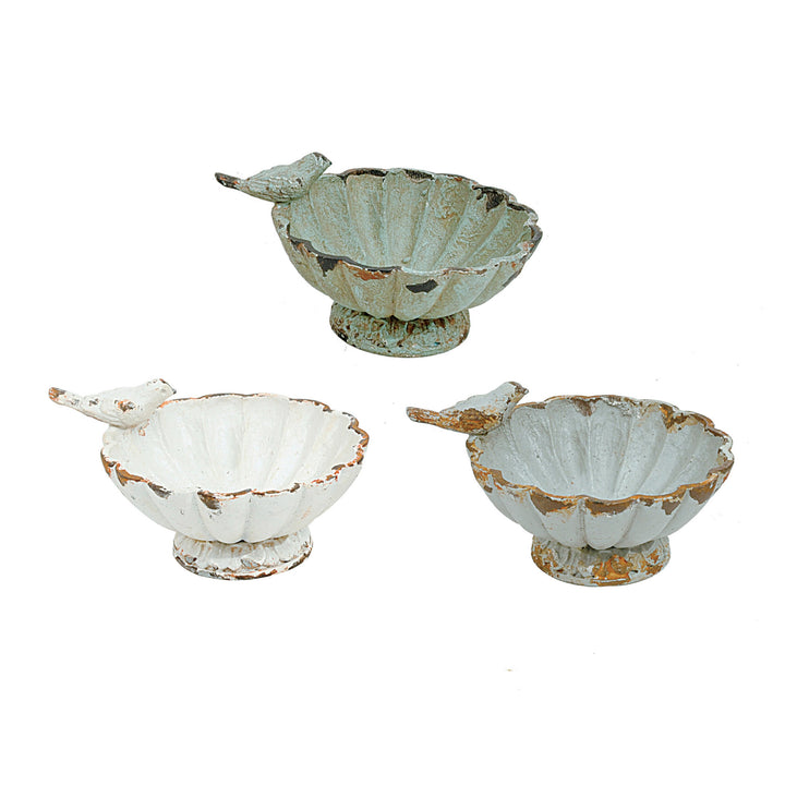 Vintage Garden Bird Pedestal Bowl