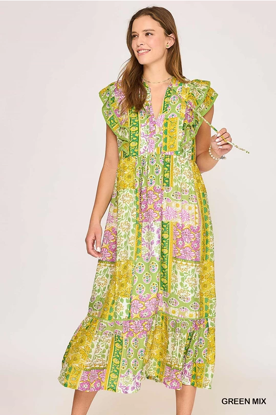 Patch Me Up Midi Dress