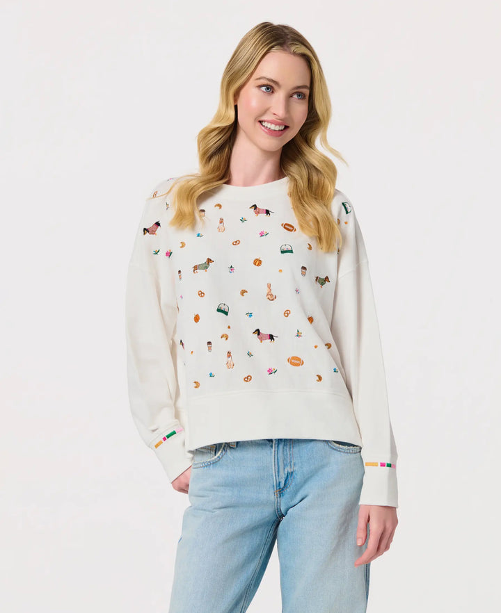 Autumn Errands Embroidered Sweatshirt