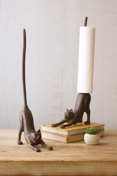 The Whiskers Cast Iron Paper Towel Holder