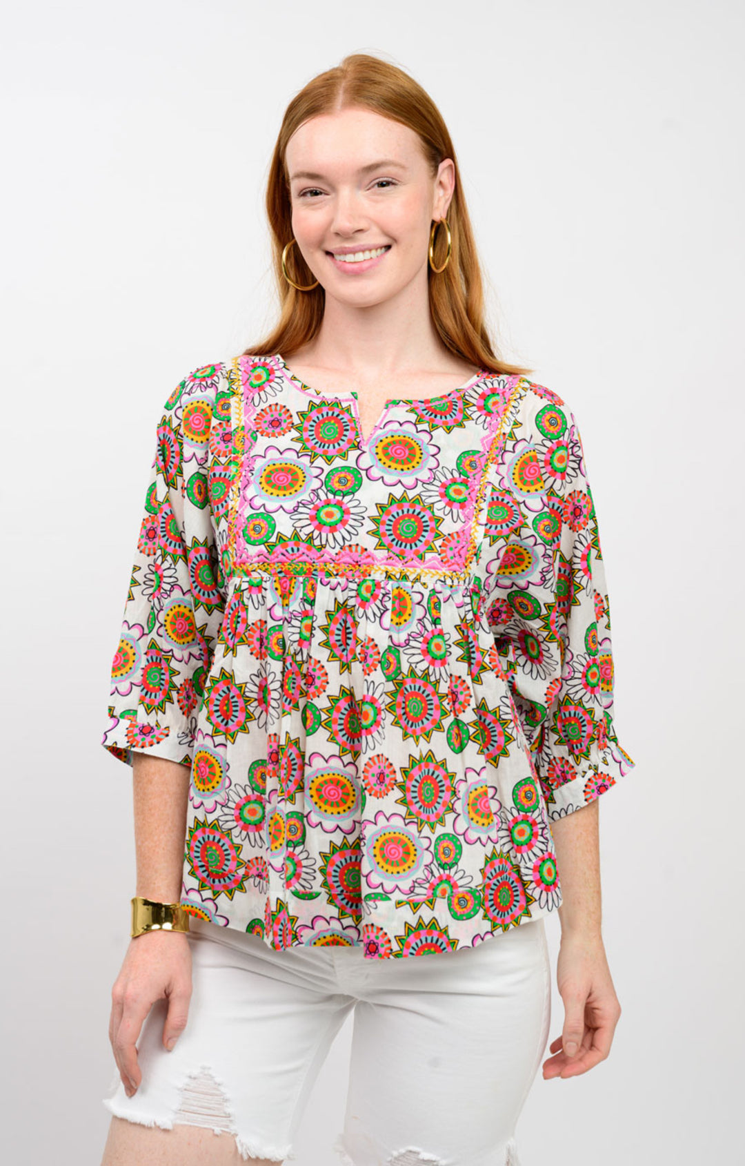 Retro Bloom Babydoll Top