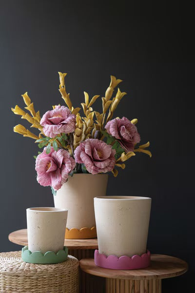Terracotta Planter with Scalloped Base