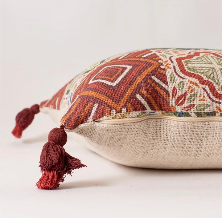 Sierra Mosaic Tassel Pillow – 16” Square