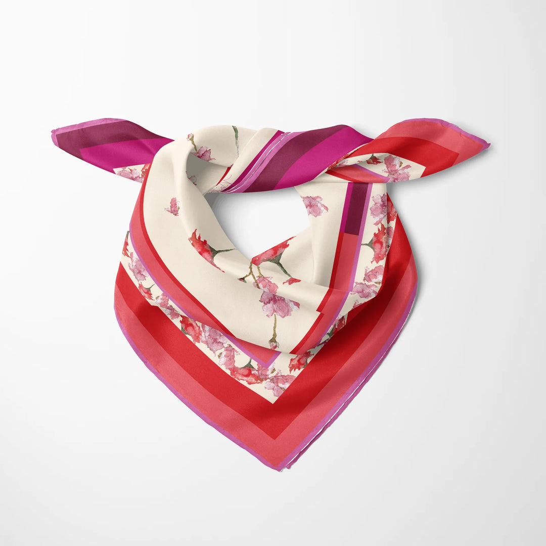 Blushing Garden Silk Scarf