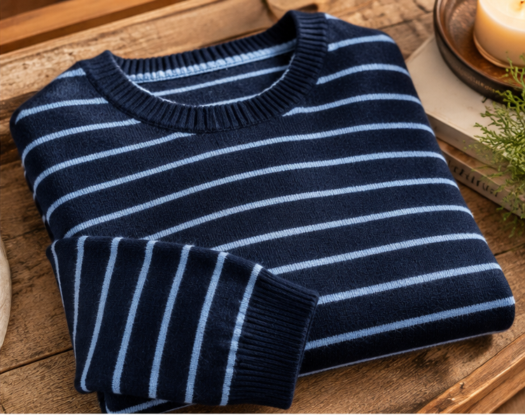 The Classic Cashmere Striped Sweater
