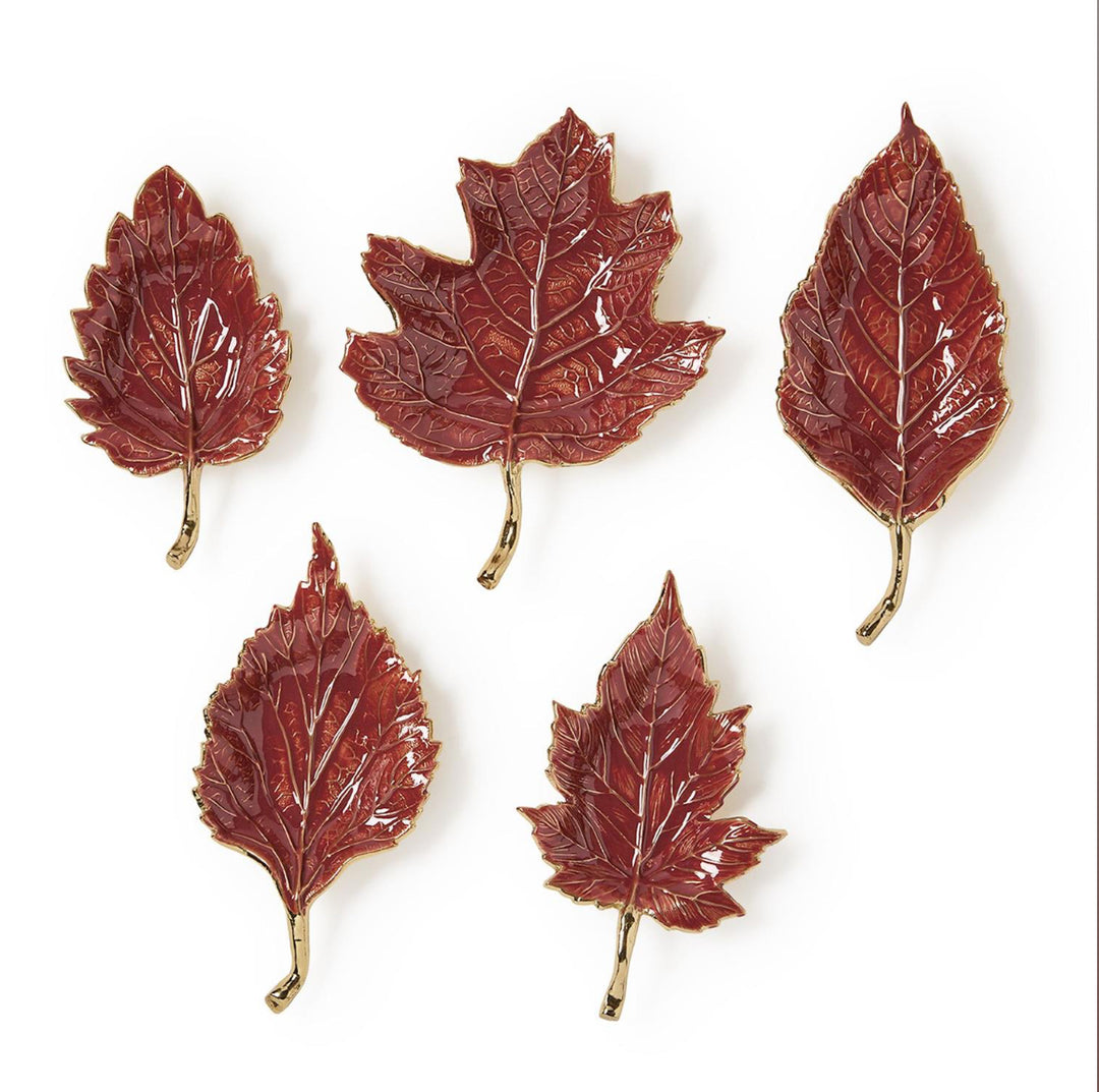 Enamel Leaf Trinket Dish
