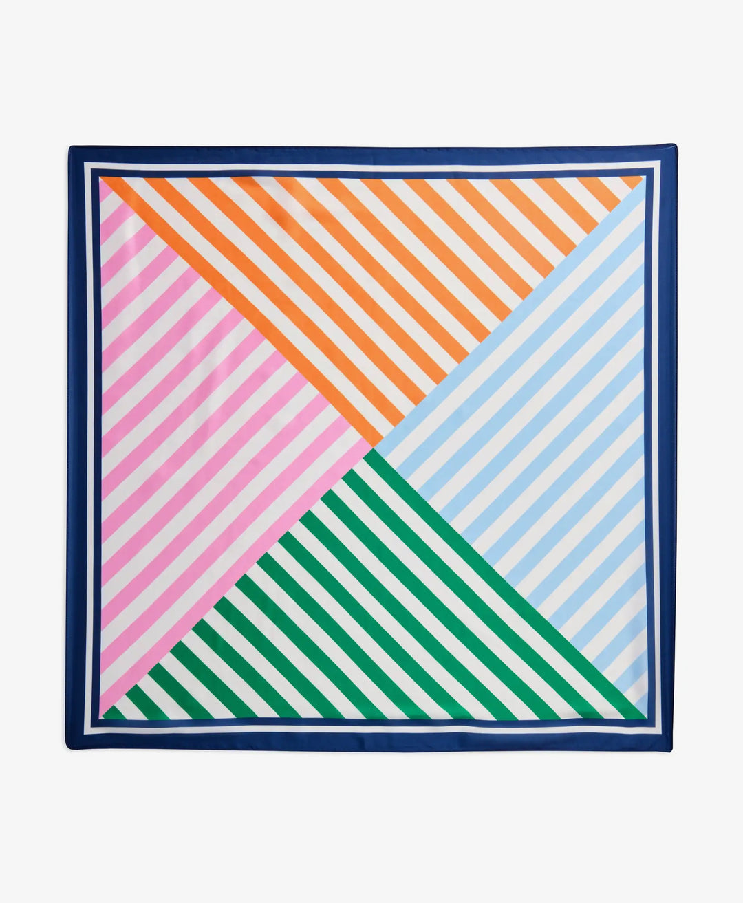 Colorblock Stripe Square Scarf