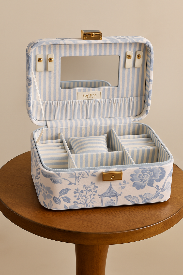Garden Toile Jewelry Case