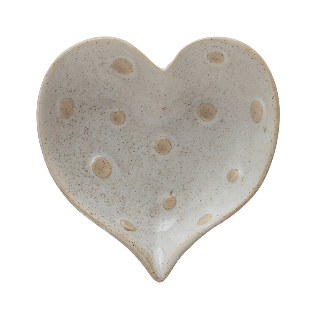 Sweetheart Speckled Stoneware Dish