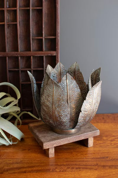 The Fern Glow Metal Votive