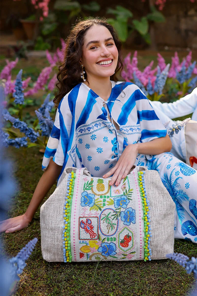 Island Escape Jute Tote