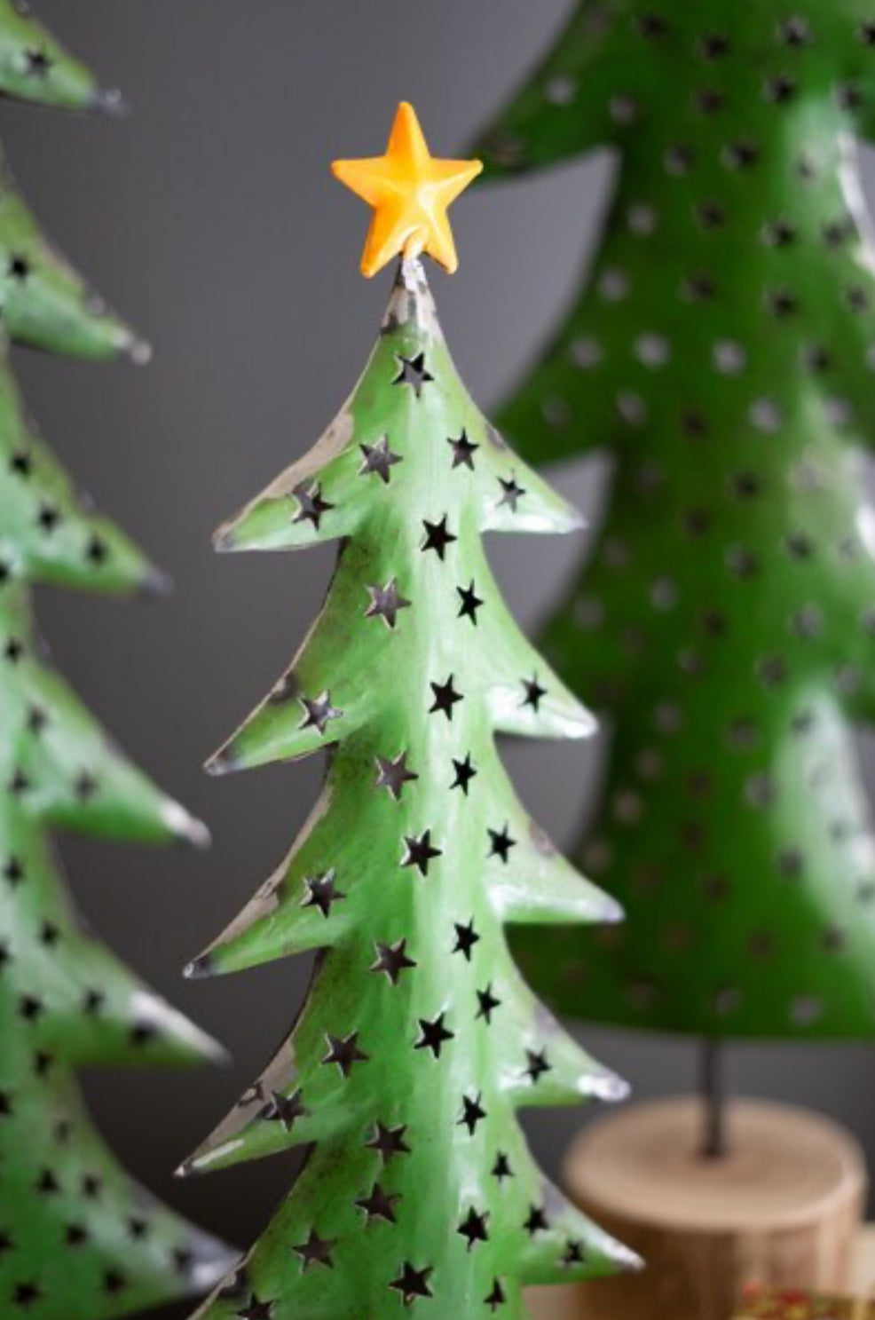 Starry Evergreen Metal Trees