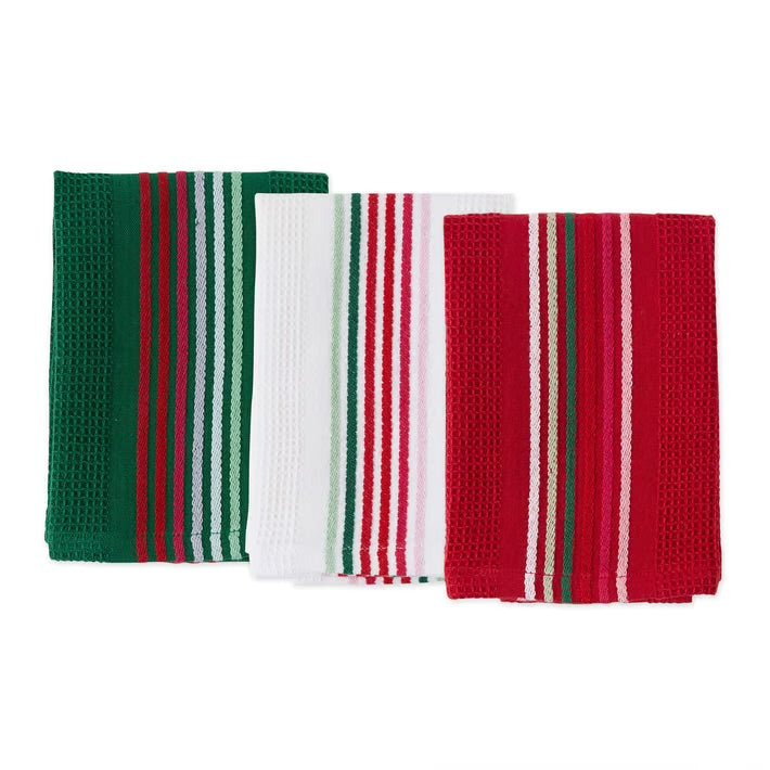 Spirited Stripes Holiday Dishcloth Set