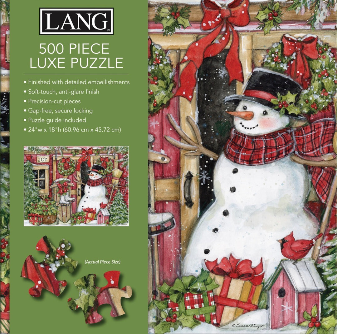 Snowman Christmas Joy 500-Piece Luxe Puzzle by LANG