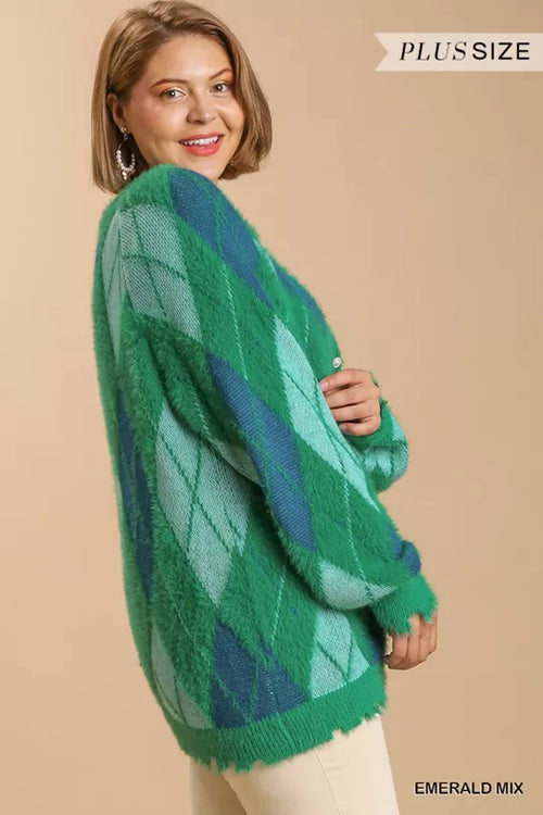 Emerald Green Knit Cardigan