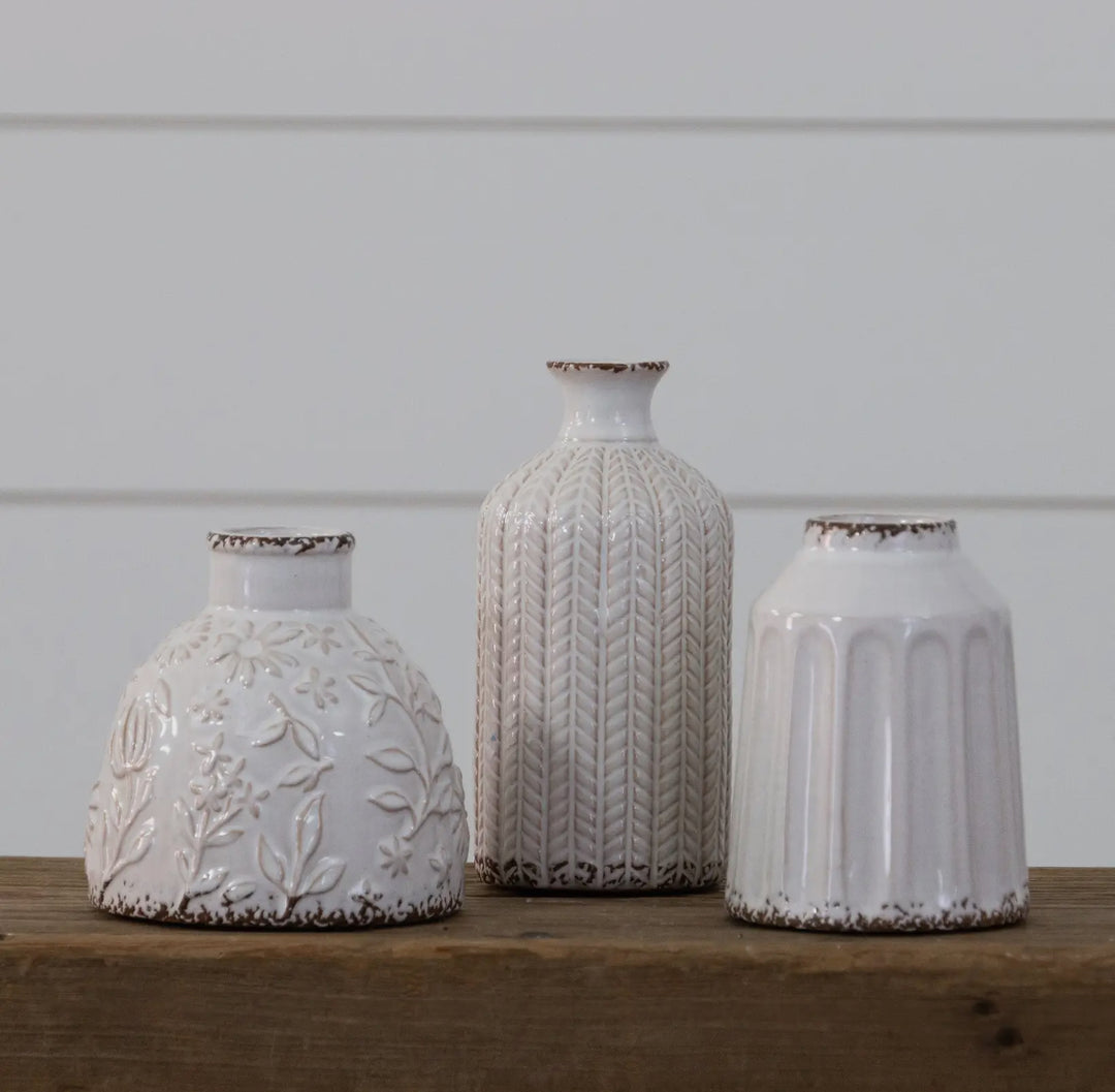 Textured Pattern Ceramic Vase
