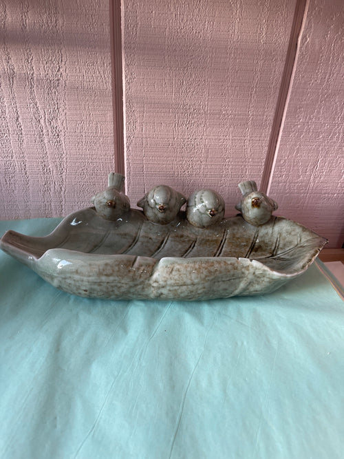 Birds on a Leaf Dish