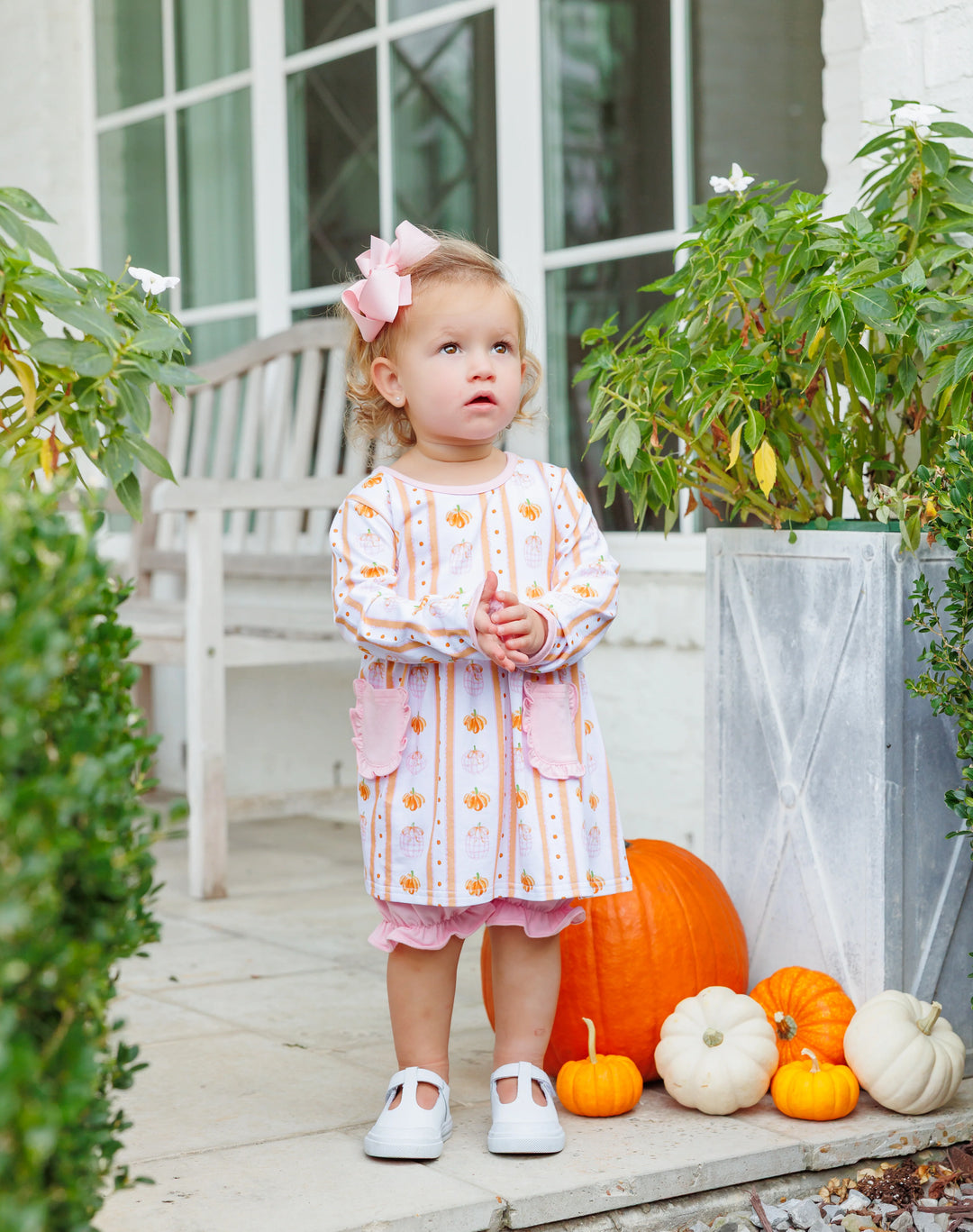 Pink Pumpkin Patch Bloomer Set