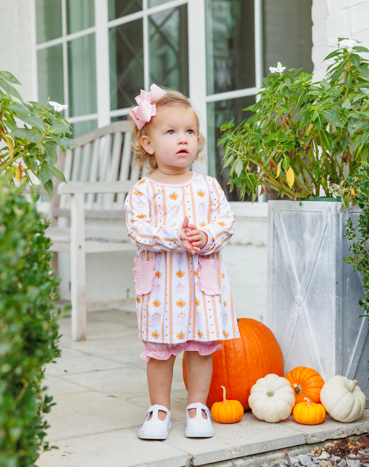 Pink Pumpkin Patch Bloomer Set