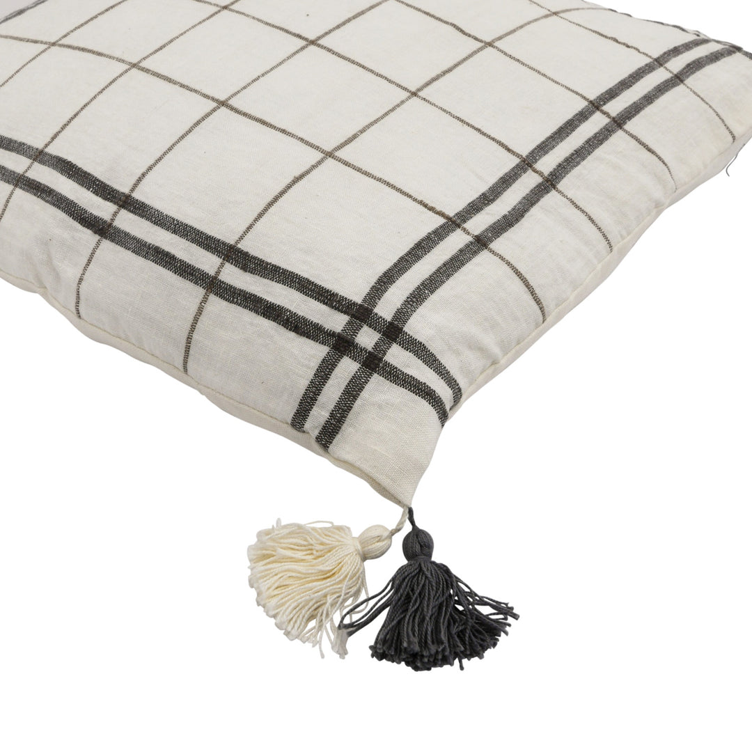 Classic Check Tassel Pillow