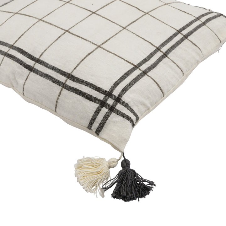 Classic Check Tassel Pillow
