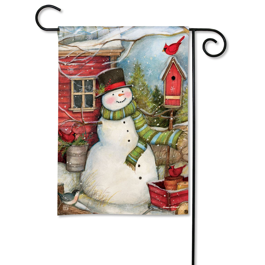 Snowy Day Friends Garden Flag