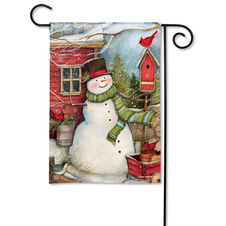 Snowy Day Friends Garden Flag