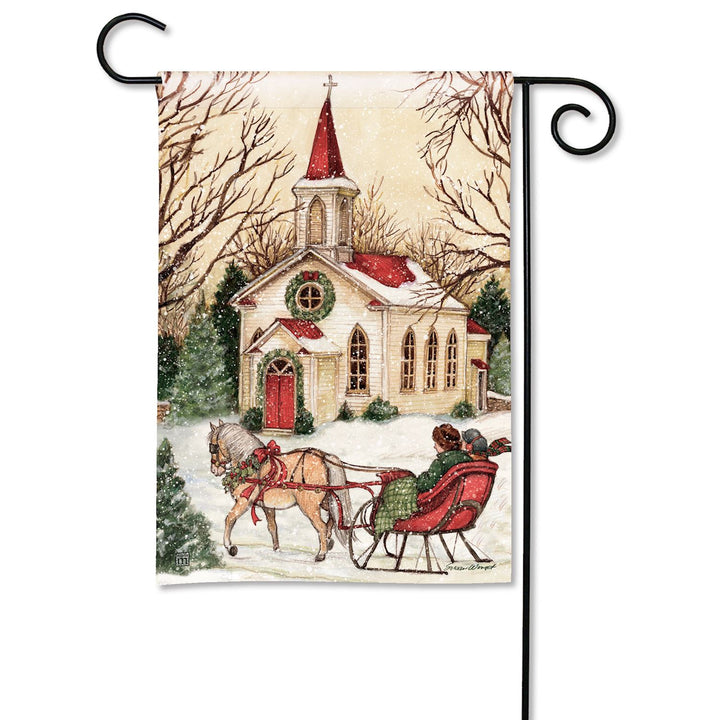 Christmas Eve Chapel Garden Flag