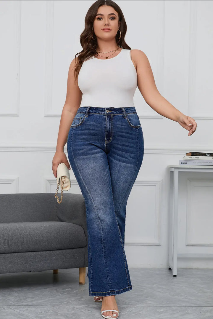 Aila Dark Blue Jeans - Plus