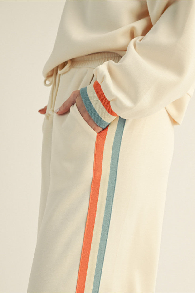 Retro Stripe Wide Leg Pants